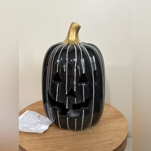 Target Bullseye Playground Halloween 2022 Ceramic LED Light Up 7.5" Pumpkin